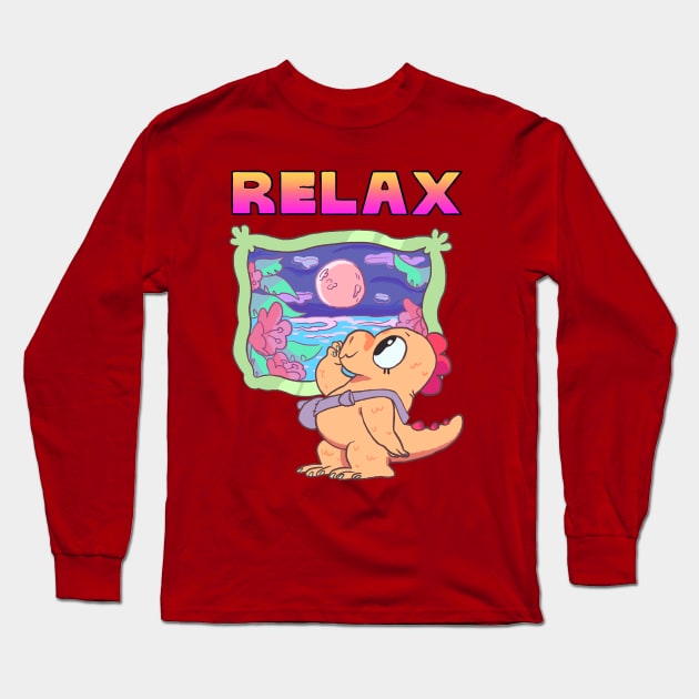 RELAX 03 Long Sleeve T-Shirt by bigfatbugbites